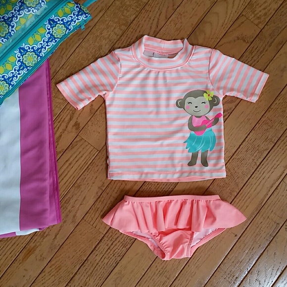baby girl rash guard swimsuit